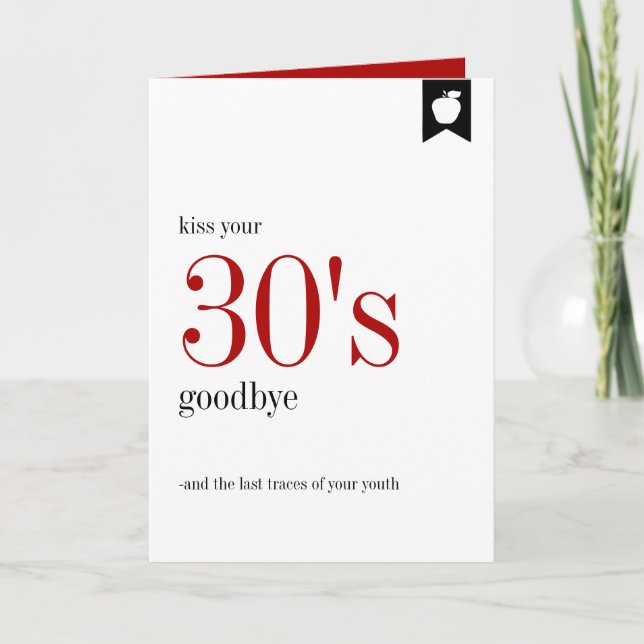 Meilenstein Geburtstag 30. Geburtstagskarte Karte (Vorderseite)