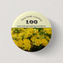 Meilenstein Geburtstag Gelbe Blüte 100. Feier