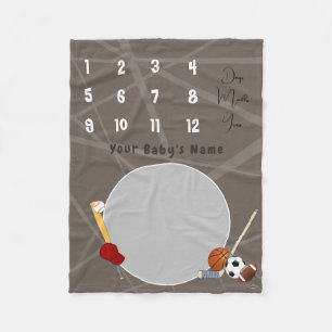 Meilensteine Baby Blanket HAMbyWG Fleecedecke