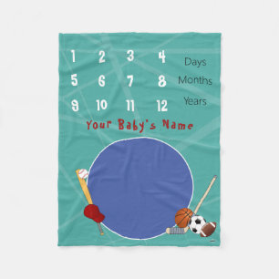 Meilensteine Baby Blanket HAMbyWG Fleecedecke