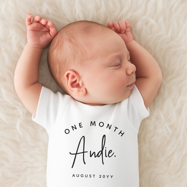 Meilensteine Feier Name des Monats Baby Strampler (Von Creator hochgeladen)