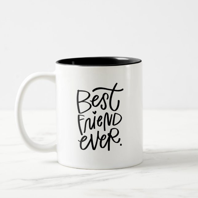 Meilleur Ami Jamais Poigné Café Deux Tons Mug (Gauche)