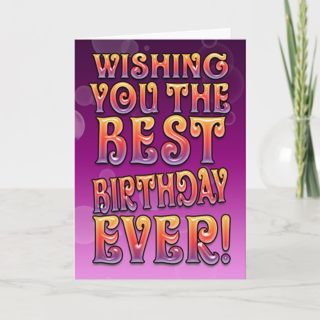 Meilleur Anniversaire - Carte Anniversaire Coloré  (Devant)