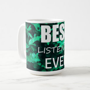 Meilleur auditeur Mug Tasse Feuilles Vertes
