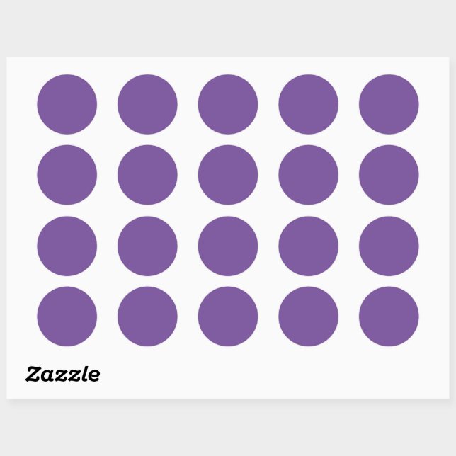Meilleur Autocollant Rond Classique de Couleur Uni (Feuille)