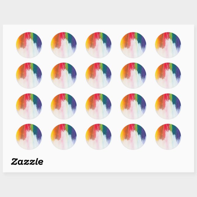 Meilleur Autocollant Rond Classique de Couleur Uni (Feuille)