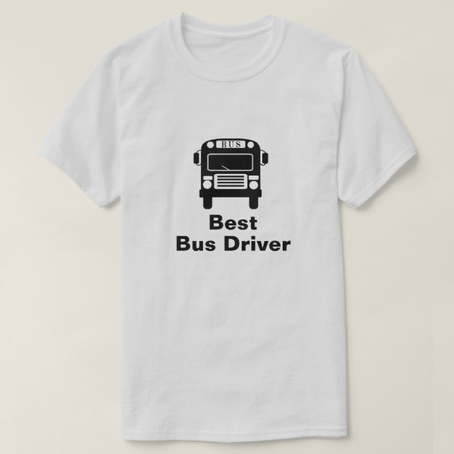 Meilleur Bus Bus Silhouette T-Shirt (Design devant)
