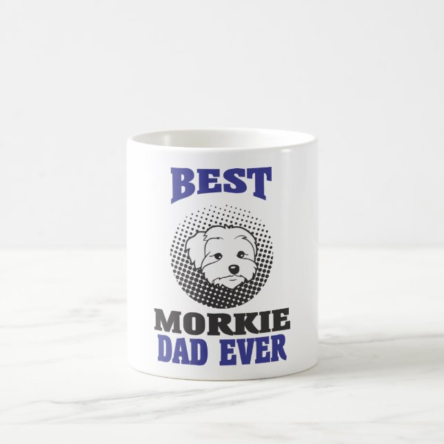 Meilleur cadeau de Morkie Dad Jamais Mug (Centre)