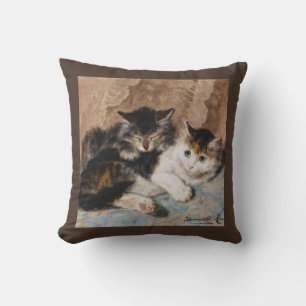 Meilleur câlin de chatons de coussin vintage d'ar