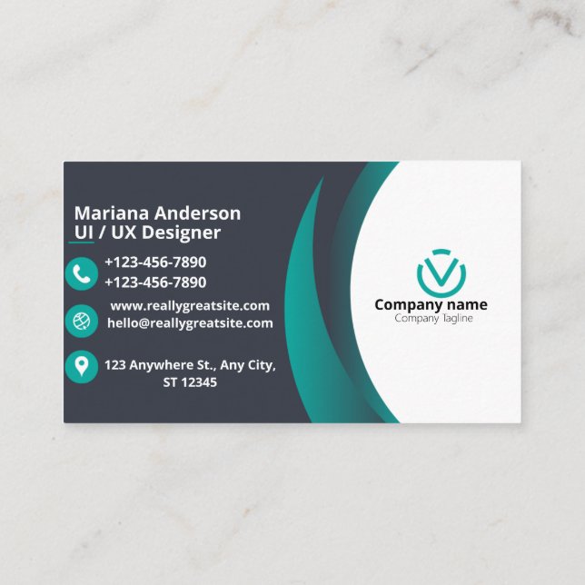 Meilleur Carte de visite d'entreprise avec personn (Dos)