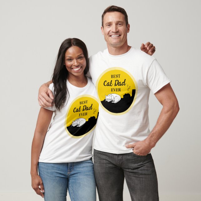 Meilleur Chat Drôle Papa Jamais T-Shirt Homme (Unisexe)