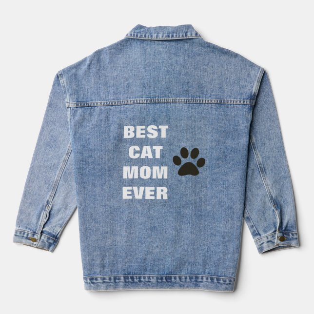 Meilleur Chat Maman Ever Mère Fête Empreinte de pa (Verso)