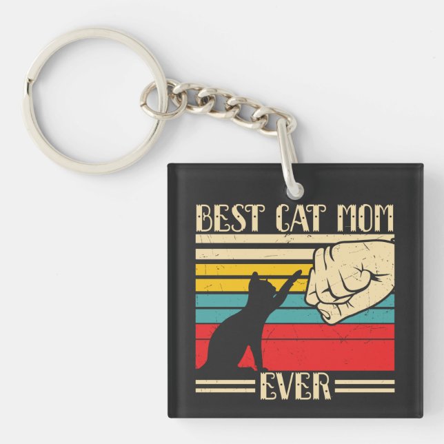 Meilleur Chat Maman toujours Porte - clé (Devant)