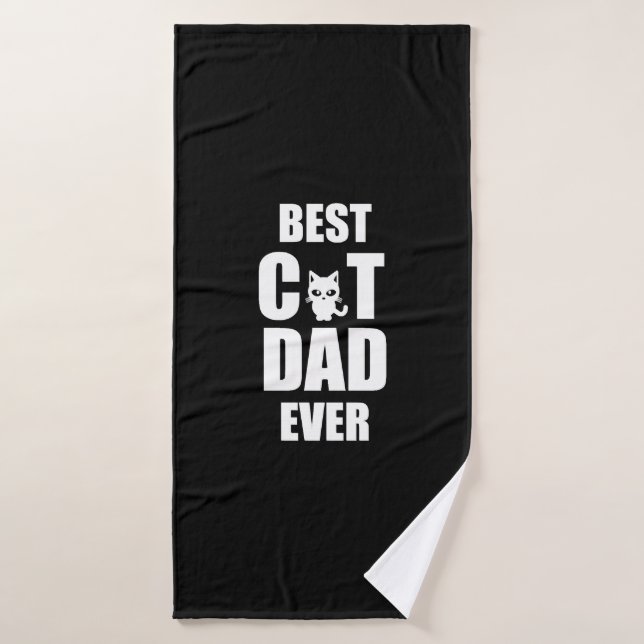 Meilleur Chat Papa Jamais, Fantastique Chemise Cha (Serviette de bain)