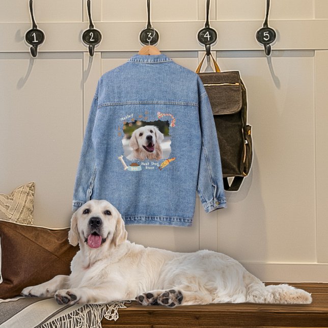 Meilleur chien jamais photo denim veste (Créateur téléchargé)