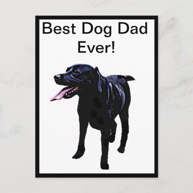 Meilleur Chien Papa, Fête des pères, Carte postale (Devant)