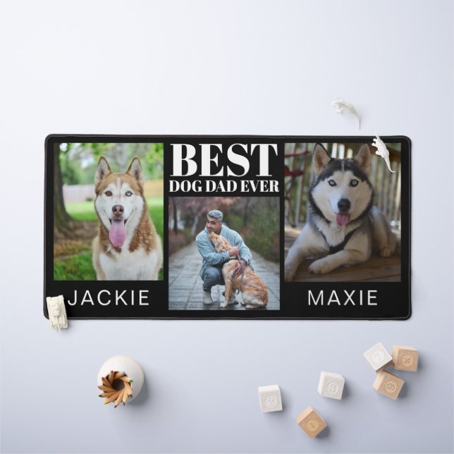 Meilleur Chien Papa Simple Trois Photo Collage noi (Tableau pour enfants)