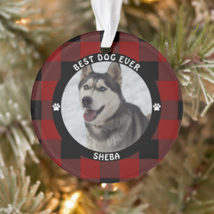 Meilleur chien qui soit Plaid rouge personnalisé