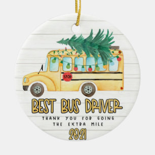 Meilleur Conducteur de bus Noël Ornement de bus C