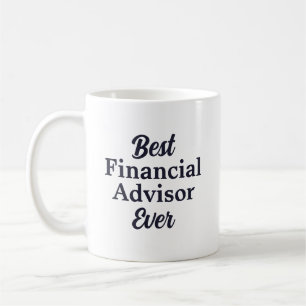 Meilleur conseiller financier jamais Mug avec défi