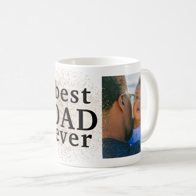 Meilleur DAD Ever Gold Custom Multi Photo Mug (Devant droit)