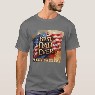 MEILLEUR DAD EVER USA FLAG T-shirt personnalisé po