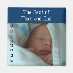 Meilleur de maman et papa magnets cadeaux personna