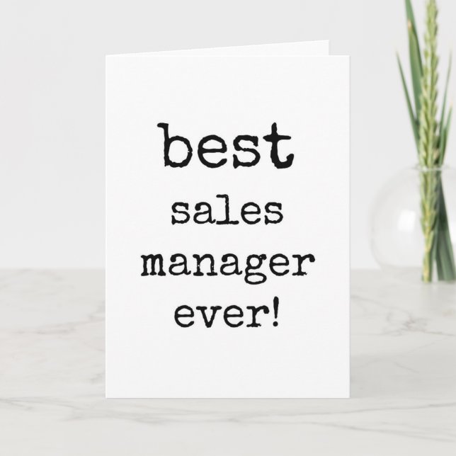 Meilleur directeur des ventes jamais, carte d'appr (Devant)