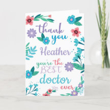 Meilleur docteur jamais Carte de remerciements