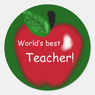 Meilleur Enseignant au monde Apple sur Sticker Ron