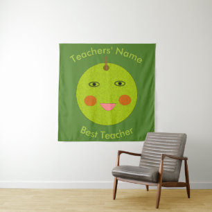 Meilleur Enseignant Bonne Pomme Tapisserie personn