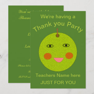 Meilleur enseignant Happy Apple Invitations person