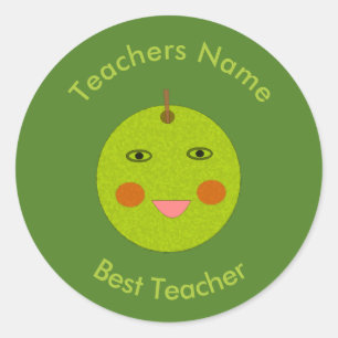 Meilleur enseignant Happy Apple Stickers