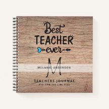 MEILLEUR ENSEIGNANT JAMAIS Monogram Journal Merci
