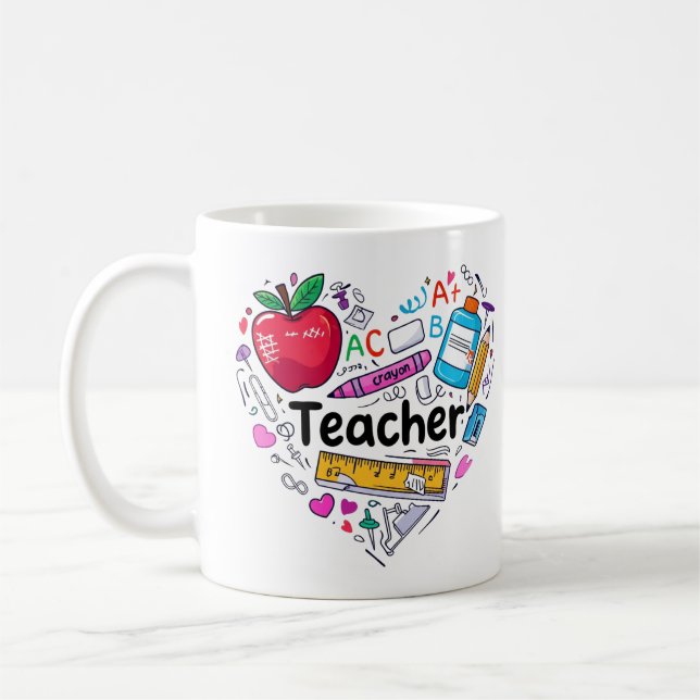 Meilleur Enseignant Mug | Fin d'Année Enseignant (Gauche)