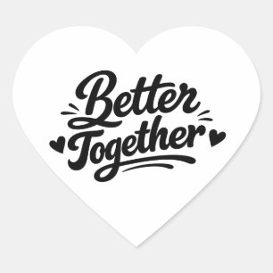 Meilleur ensemble cœur amour autocollant pour coup