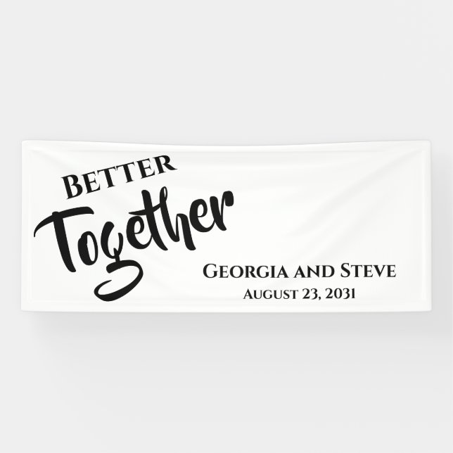 Meilleur Ensemble Personnalisé Mariage Bannière (Horizontal)