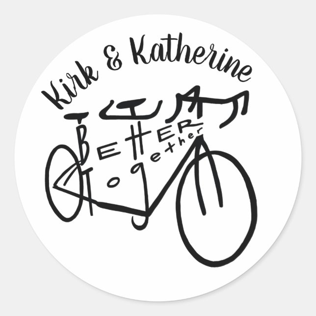 Meilleur ensemble vélo tandem autocollant personna (Devant)