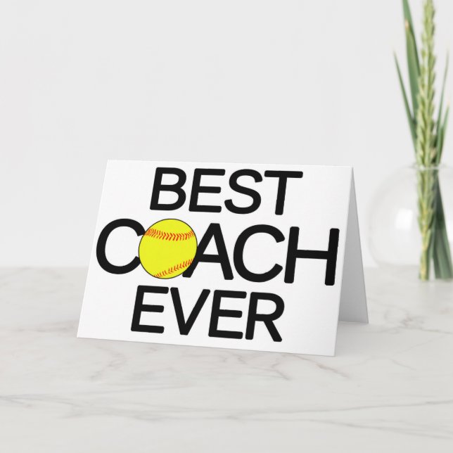 Meilleur entraîneur Ever Softball Coach Carte de v (Devant)