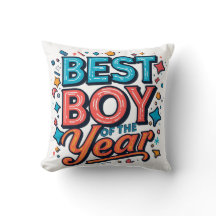 Meilleur Garçon De L'année Coussin - Décoration De