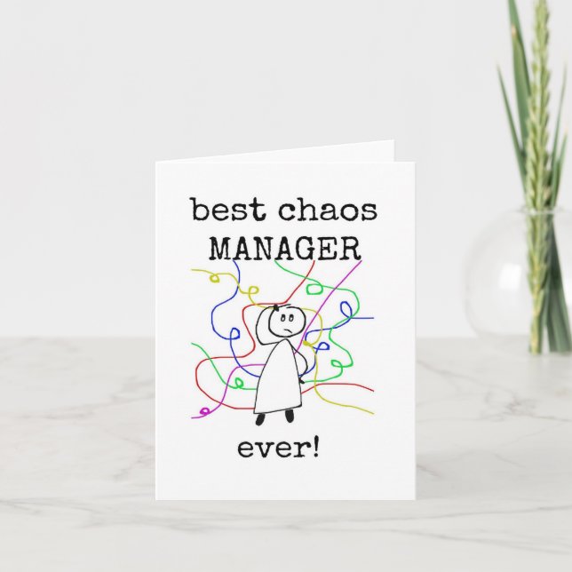 Meilleur Gestionnaire De Chaos, Carte D'Appréciati (Devant)