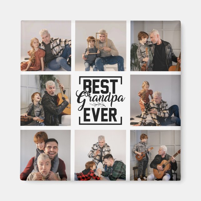 Meilleur grand-père Ever 8 Photo Collage Magnet (Devant)