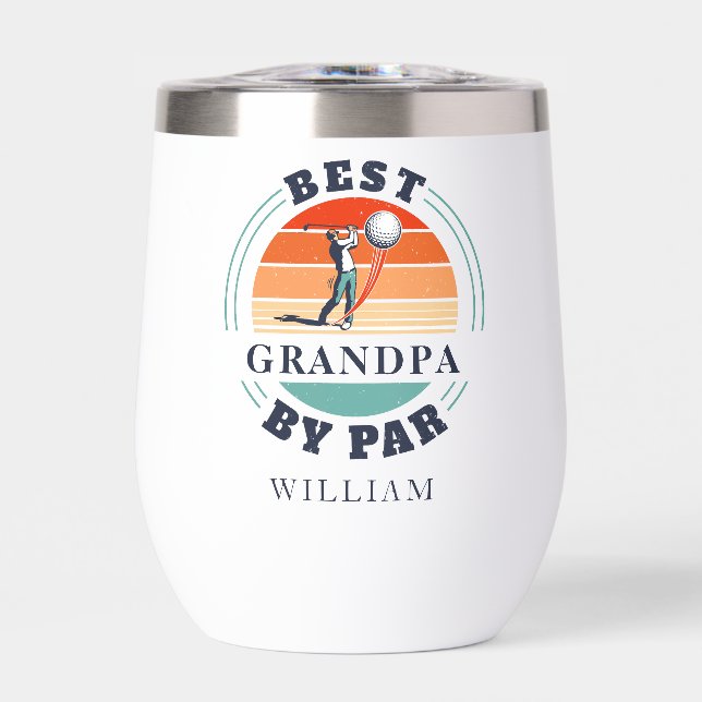Meilleur Grand-Père Par Par Retro Golf Grand Perso (Avant)