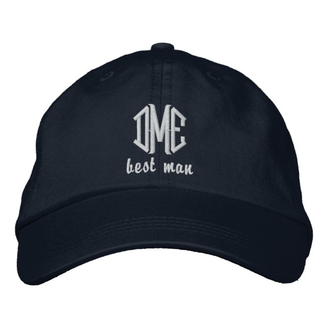 Meilleur homme Custom Wedding Monogramme Casquette (Devant)
