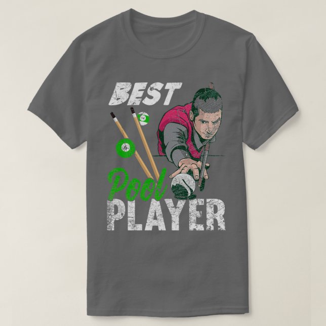 Meilleur Joueur de billard classique TShirt (Design devant)