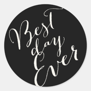 Meilleur Jour Calligraphie Script Mariage Stickers