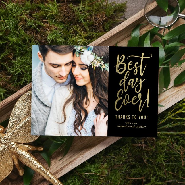 Meilleur Jour Jamais ÉDITABLE COULEUR Merci Carte  (Créateur téléchargé)