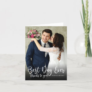 Meilleur Jour Jamais Élégant Mariage Merci Photo