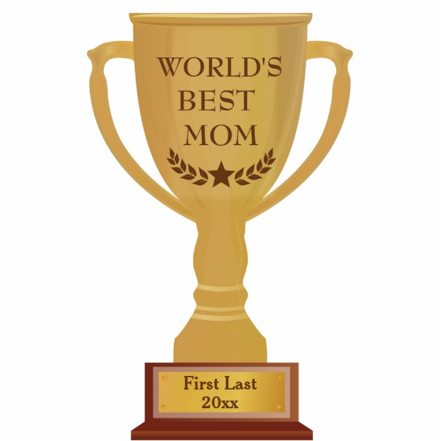 Meilleur Maman du monde Trophée Photo Sculpture (Devant)