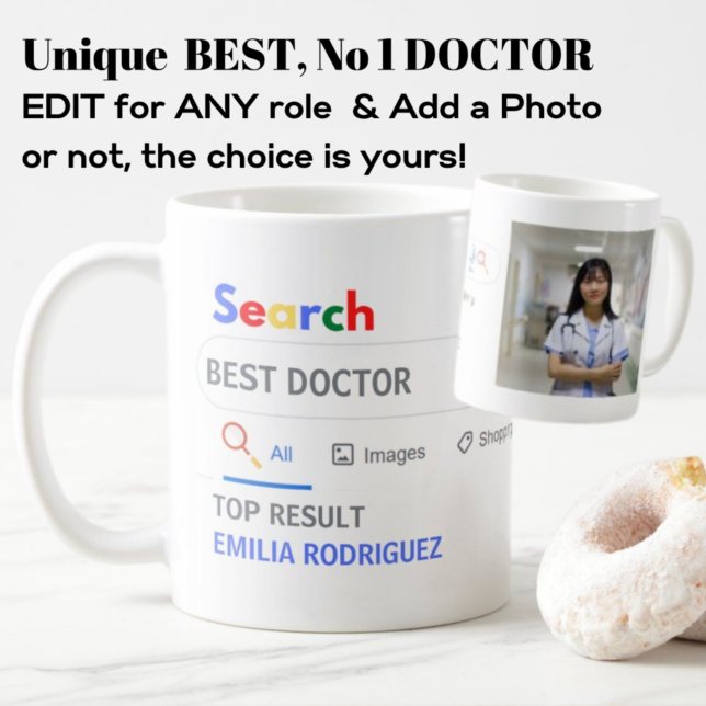 MEILLEUR MÉDECIN Photo Mug Nouveauté Recherche TOP (Créateur téléchargé)